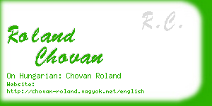 roland chovan business card